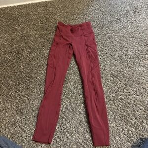 Lululemon Women’s High-Waist Athletic Cropped Leggings - Burgundy